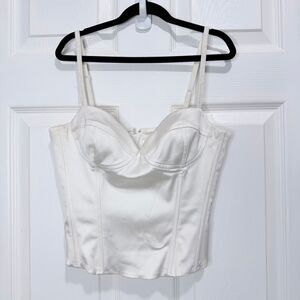 Aritzia wilfred dazzle satin bustier top size 4